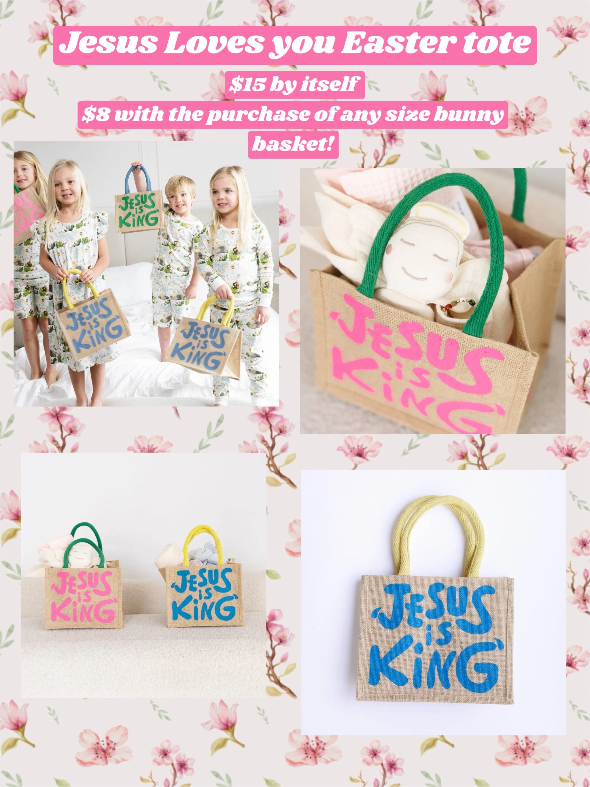 JESUS LOVES YOU EASTER TOTE