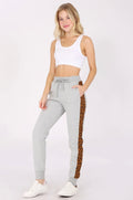 Cheetah side stripe Joggers