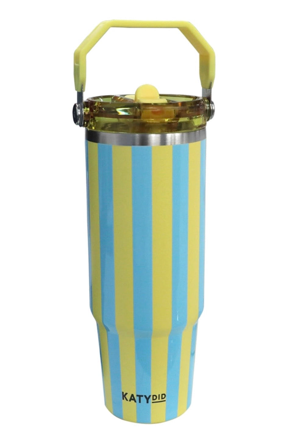 Yellow/Aqua Striped 30oz Cabana Tumblers