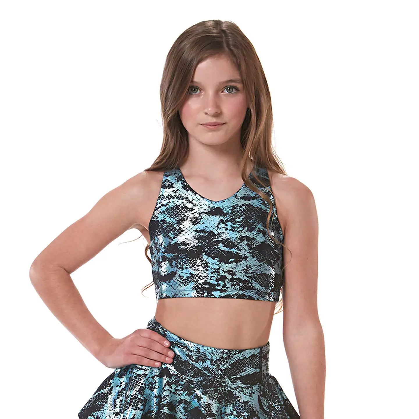 Dragon Wing - ignite Ruffle Skirt/shorts (Blue snake)
